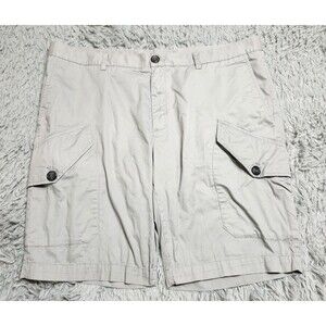 Michael Kors Shorts‎ Mens Size 40 Gray Cargo Flat Front Chino Summer Cotton